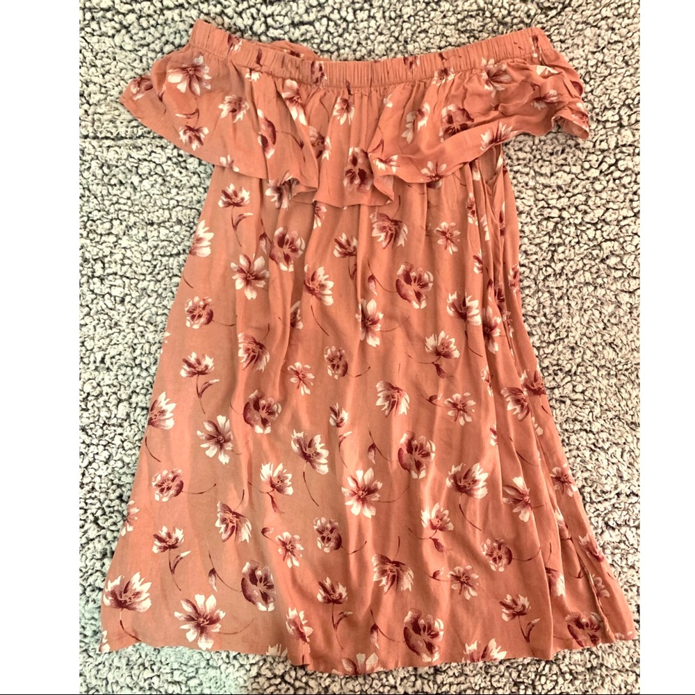 Off the shoulder floral mini dress